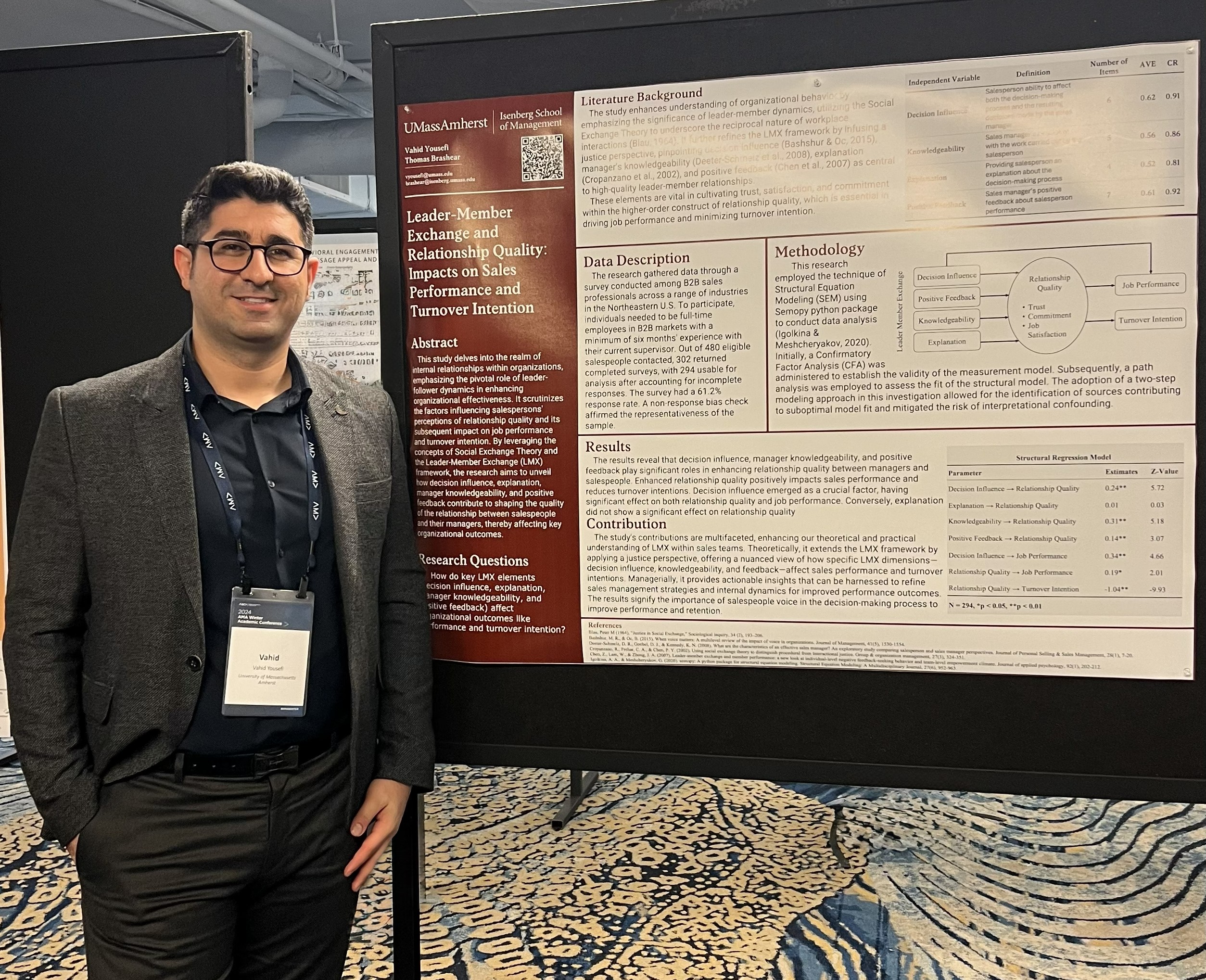 Vahid Yousefi presenting at AMA Winter Academic Conference 2024