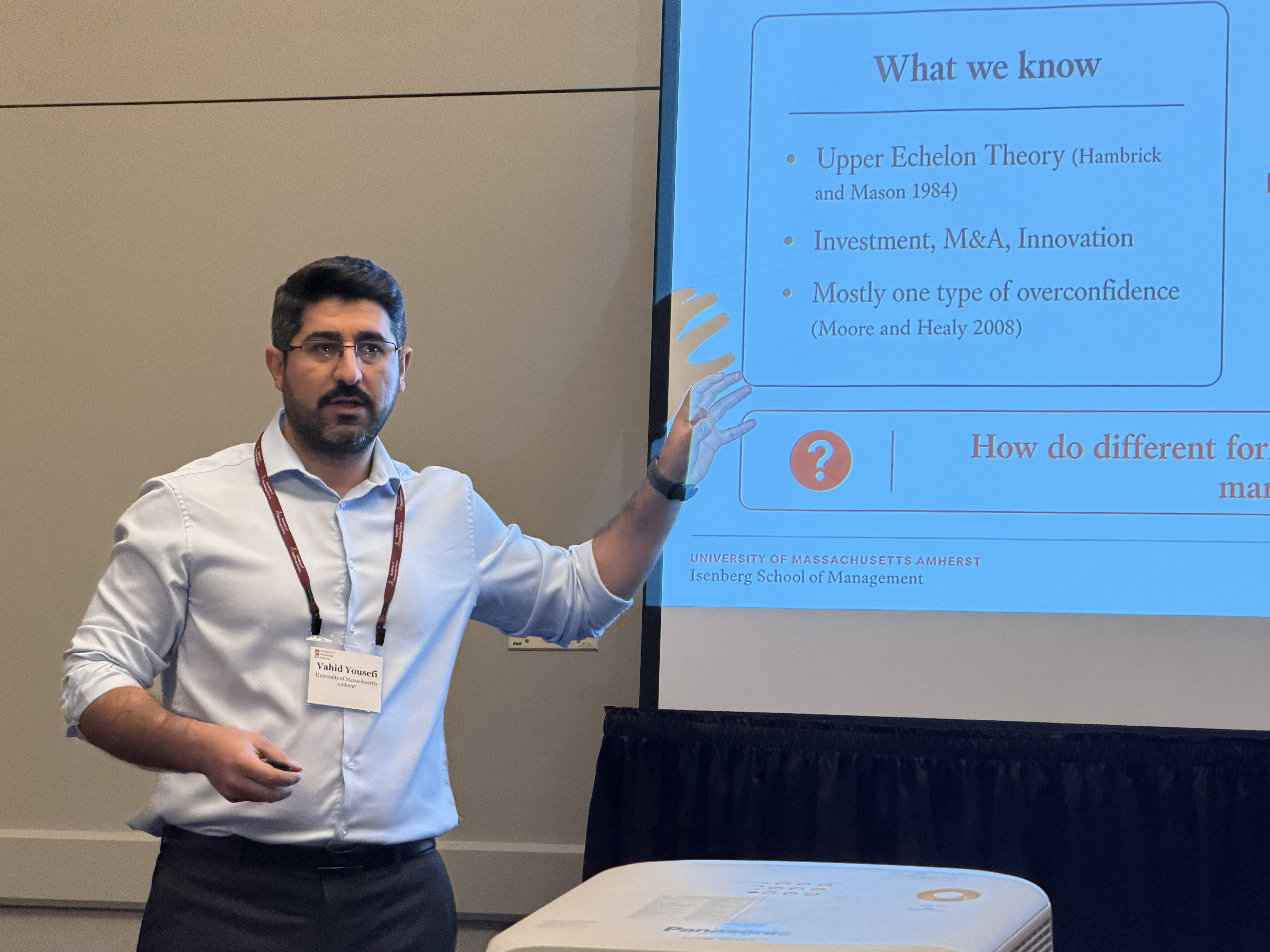 Vahid Yousefi presenting at Academy of Marketing Science 2026